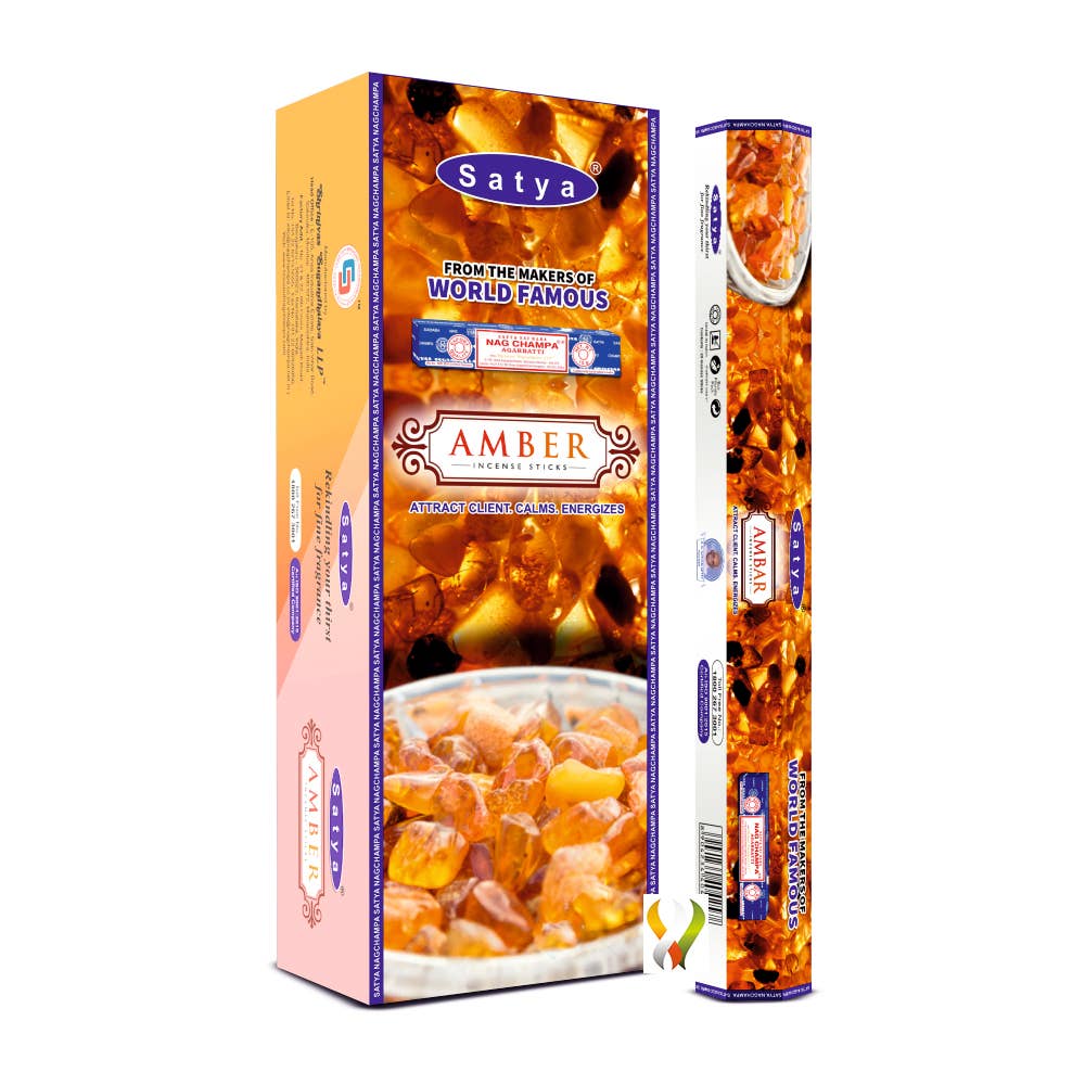 Satya Amber Incense Hexa 120 sticks