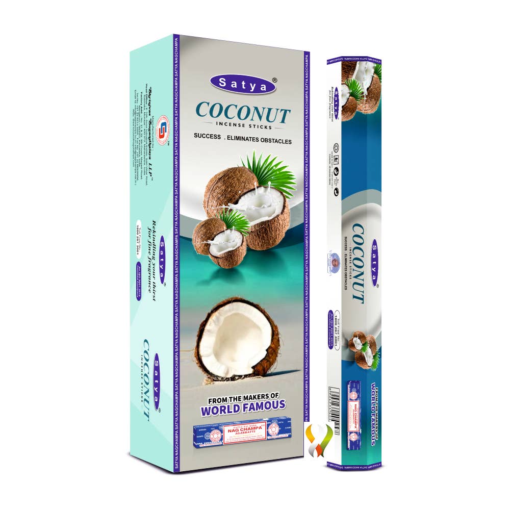 Satya Coconut Incense Hexa 120 sticks
