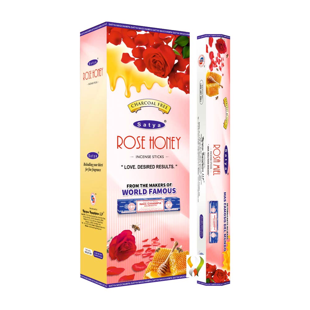 Satya Rose Honey Incense Hexa 120 sticks