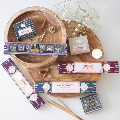 Set of 12 Packets of Reiki Incense Sticks by Satya