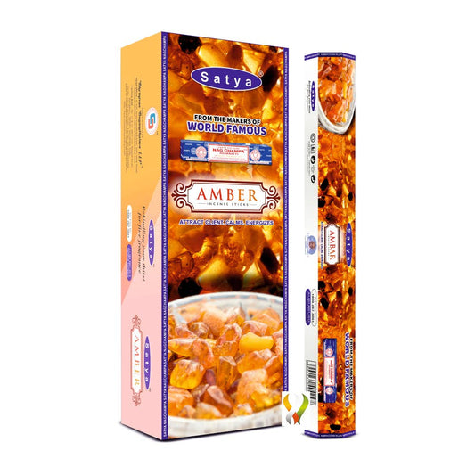 Satya Amber  Incense Hexa 120 sticks