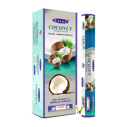 Satya Coconut  Incense Hexa 120 sticks