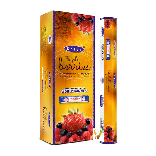 Satya Tripple Berries Incense Hexa 120 sticks