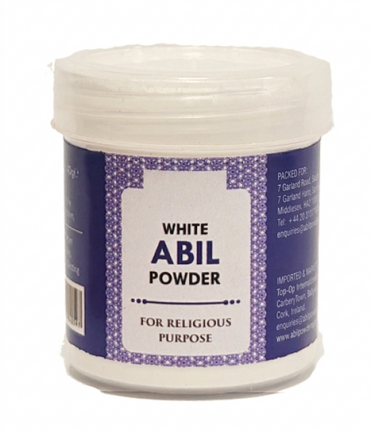 Premium White Abil Powder (Abir) for Puja & Religious Rituals