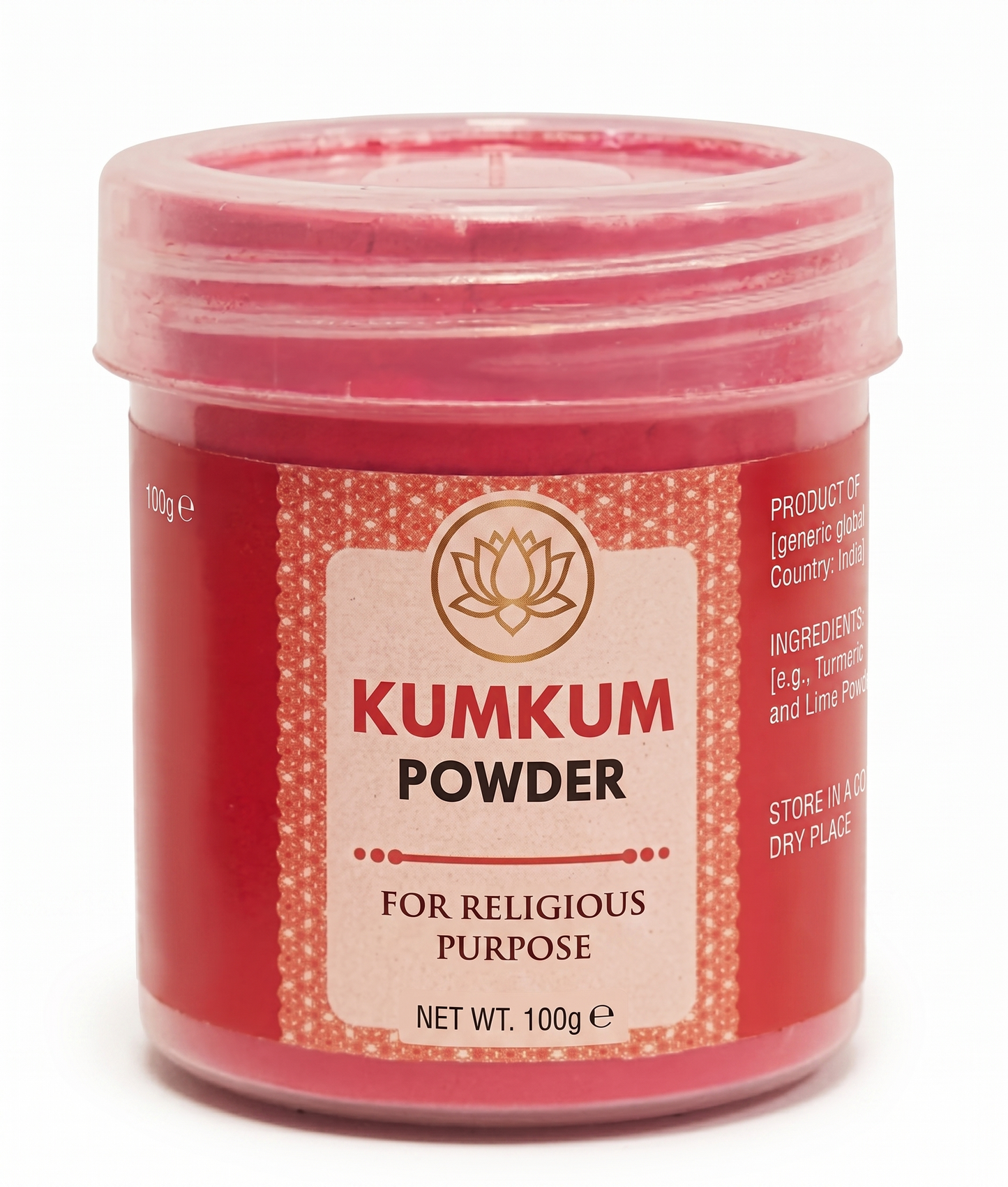 Kum Kum Kanku 100g | Sacred Kumkum Powder for Divine Devotion