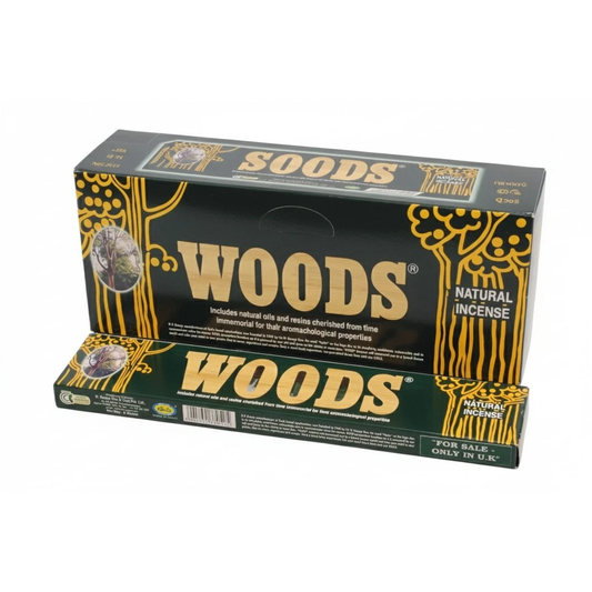 Woods Natural Incense Sticks (Agarbatti) 6 pack | Premium 15 sticks per pack approx