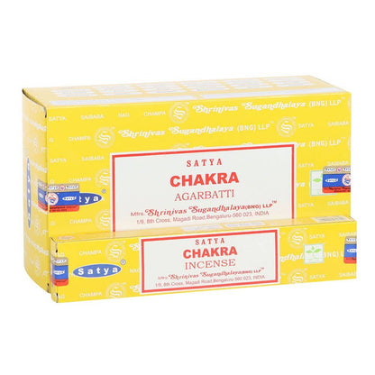 12 Packs of Chakra Incense Sticks by Satya
